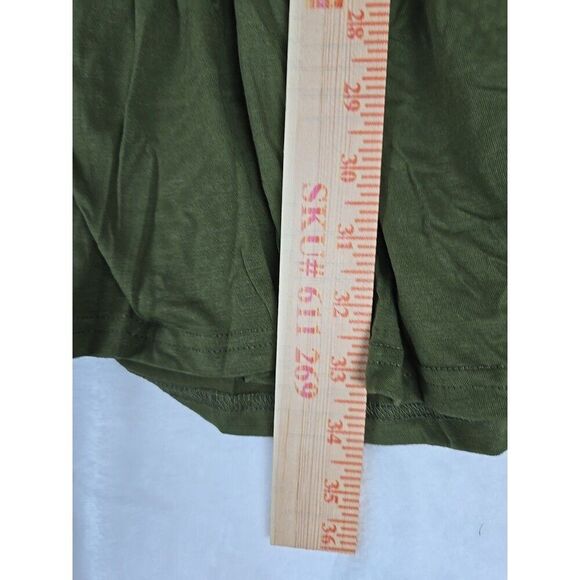 BOHO Green Midi DRESS XL BACK TIERED V NECK - Picture 5 of 7